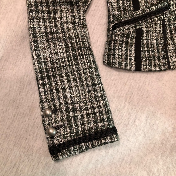 NWOT - Sparkly Silver, Black, Gray, & White Zip-up Jacket - Picture 7 of 16